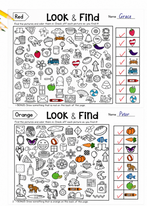 Find and Seek Colouring book